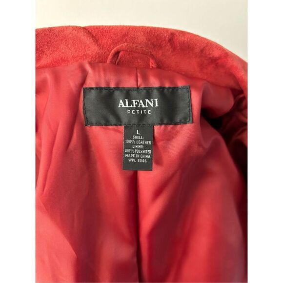 Alfani red/orange suede leather jacket size L - Picture 4 of 5